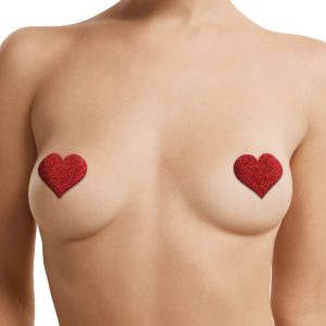 Set 3 paia Nipple cover adesivi rossi cuore, stella e croce