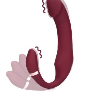 Strap-on vibrante senza imbracatura flessibile Merlot