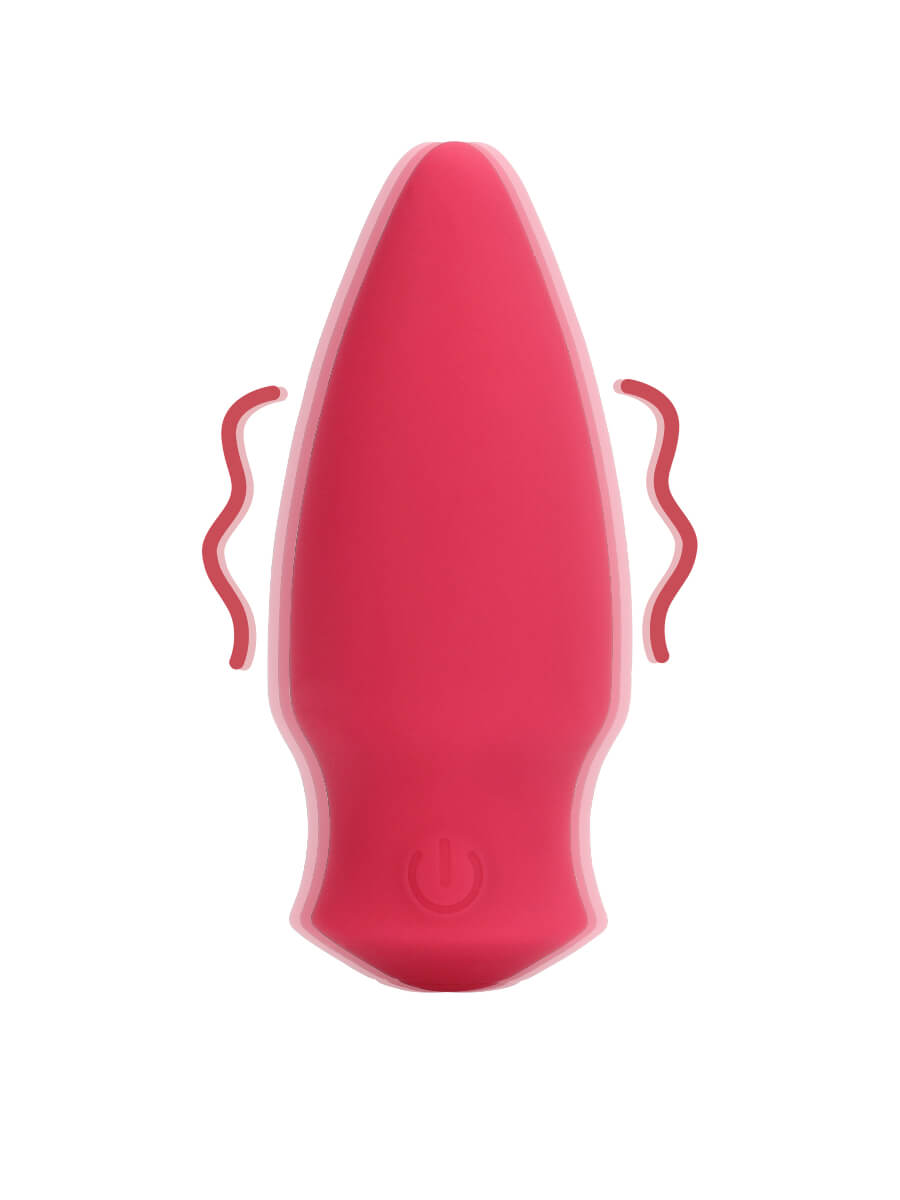 Cone Shaped Bullet Vibrator rosso in silicone – Loveline - immagine 2