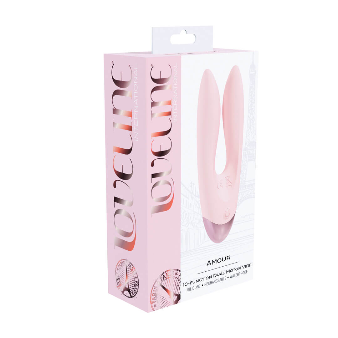 Amour vibromassaggiatore dual motor in silicone – Loveline - immagine 3