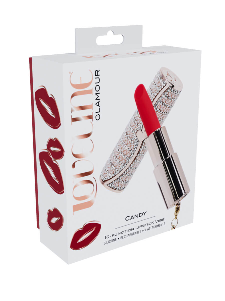 Candy Lipstick Vibrator con 4 accessori ricaricabile – Loveline - immagine 3