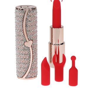 Candy Lipstick Vibrator con 4 accessori ricaricabile – Loveline