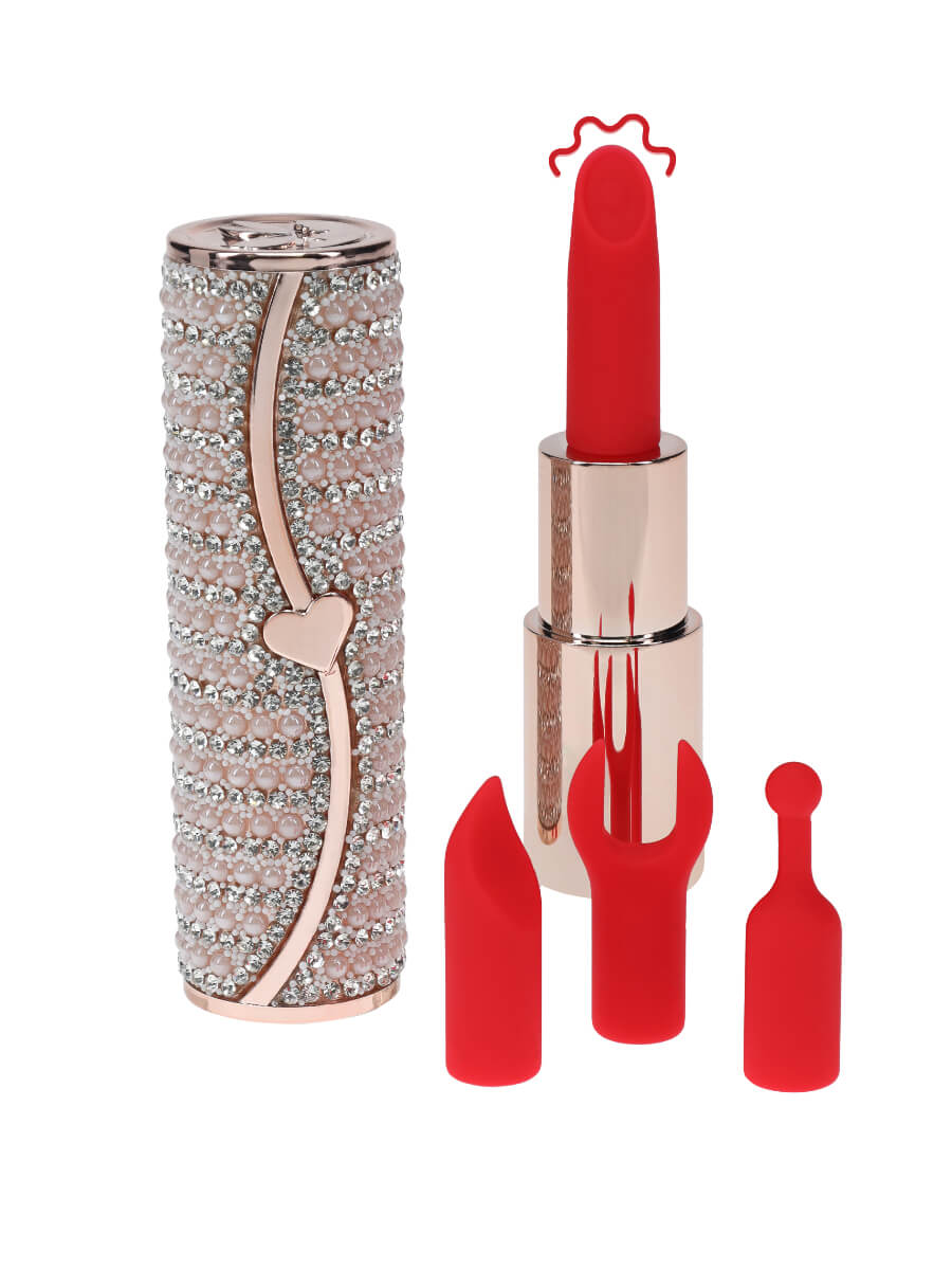 Candy Lipstick Vibrator con 4 accessori ricaricabile – Loveline