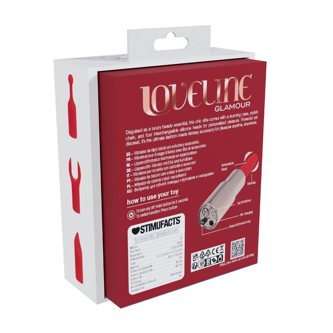 Candy Lipstick Vibrator con 4 accessori ricaricabile – Loveline - immagine 6