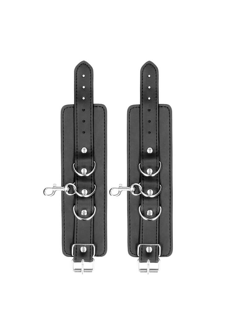 Polsini e cavigliere in ecopelle con anelli metallici - immagine 7