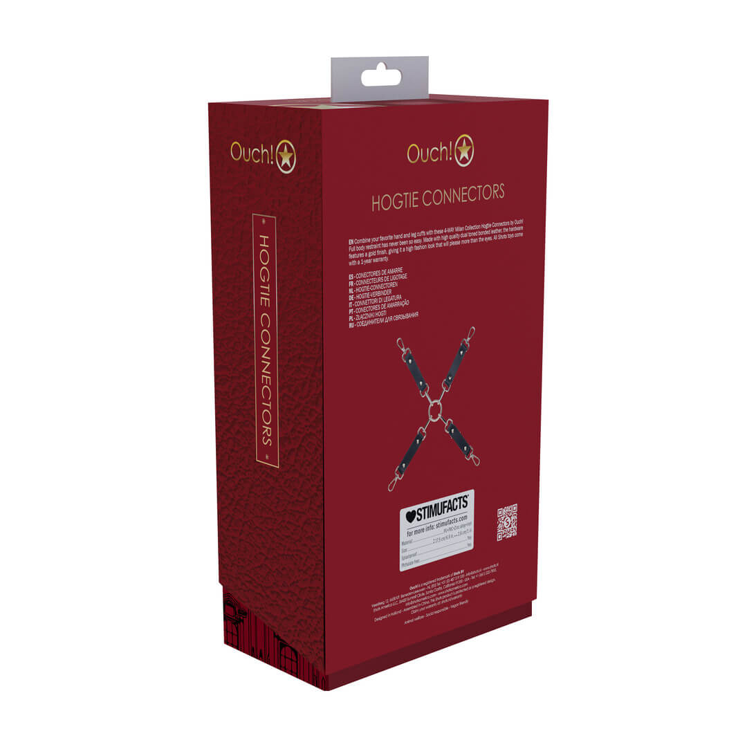 Connettori hogtie 4 vie nero rosso Milan Collection - immagine 4