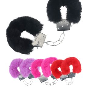 Manette fluffy classiche con sgancio rapido, 4 colori