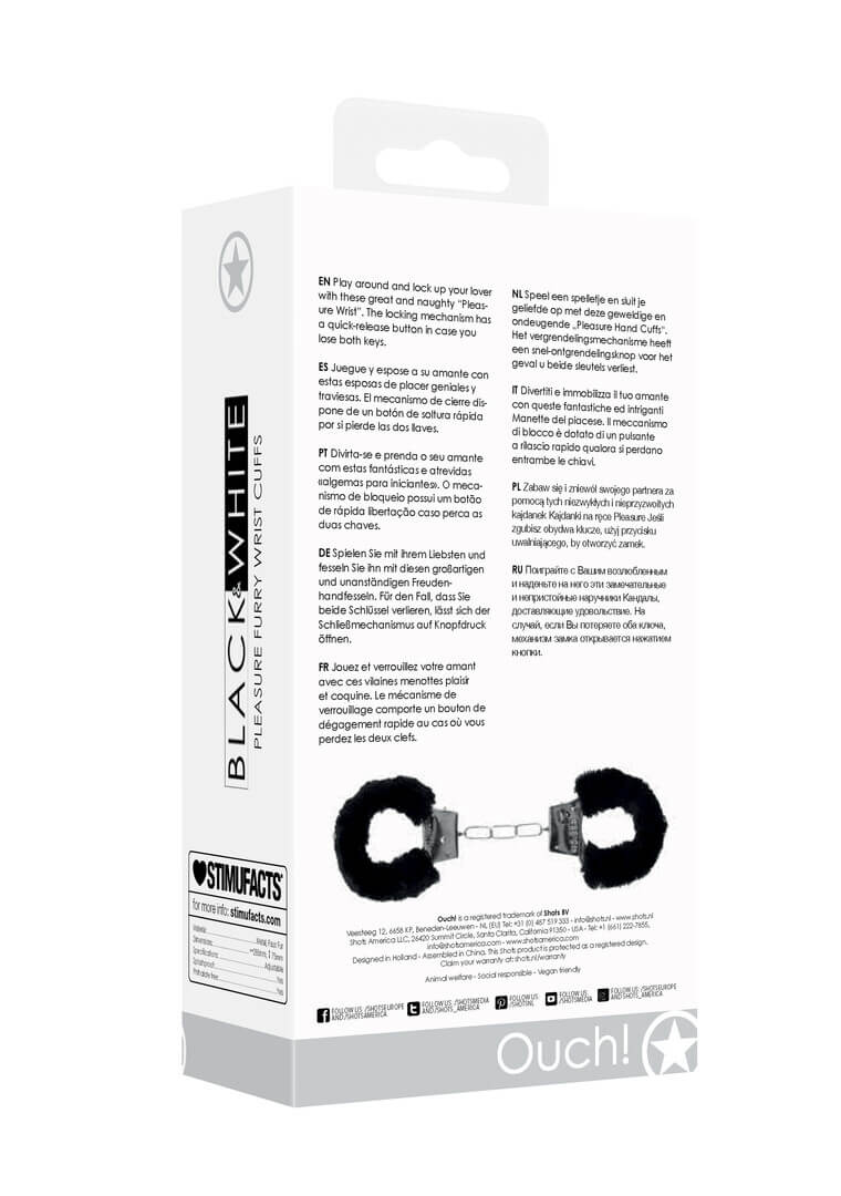 Manette morbide con pelliccia e sgancio rapido – Ouch! - immagine 9