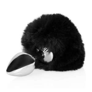 Bunny Tail con Plug in Metallo Nero o Rosso – Ouch!