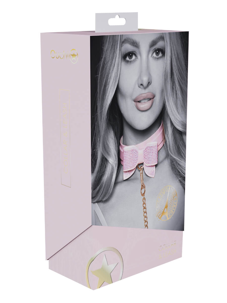 Collare rosa con guinzaglio Paris Collection Ouch! - immagine 5