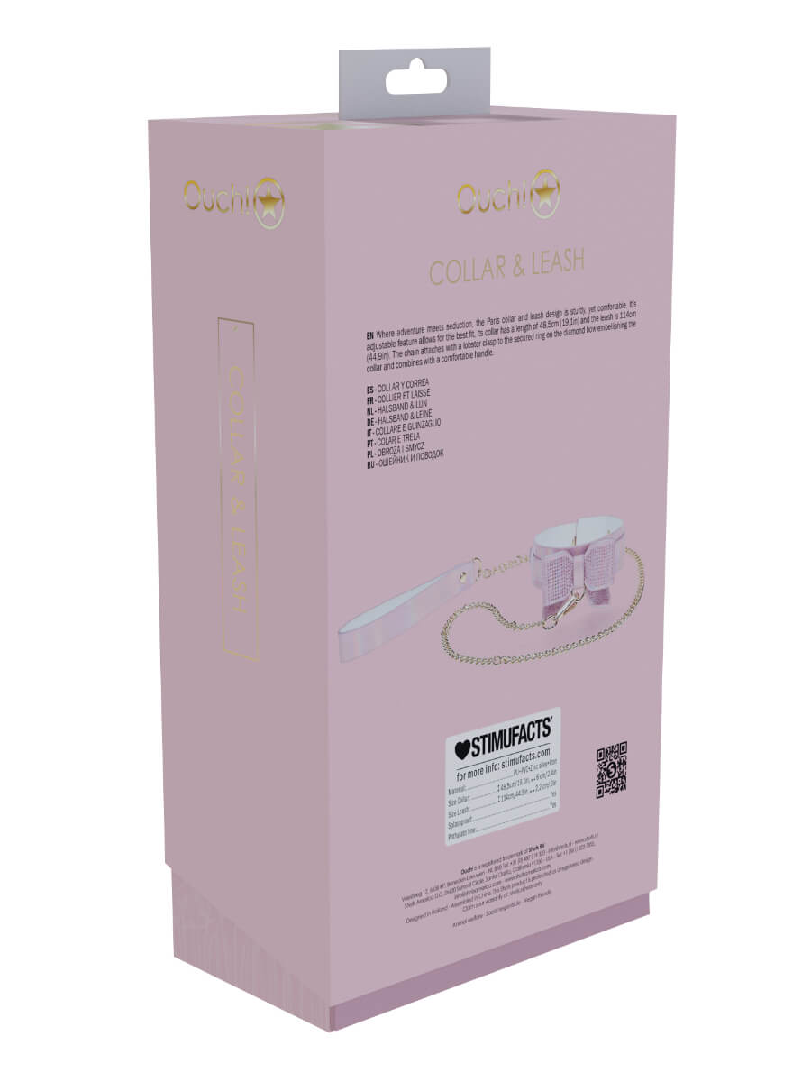 Collare rosa con guinzaglio Paris Collection Ouch! - immagine 6