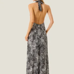 Abito lungo schiena scoperta animalier resort 126WRWAL5764- 4Giveness