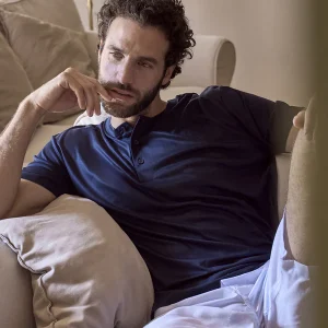 Pigiama Corto Serafino In Ricercato Lyocell Uomo Julipet