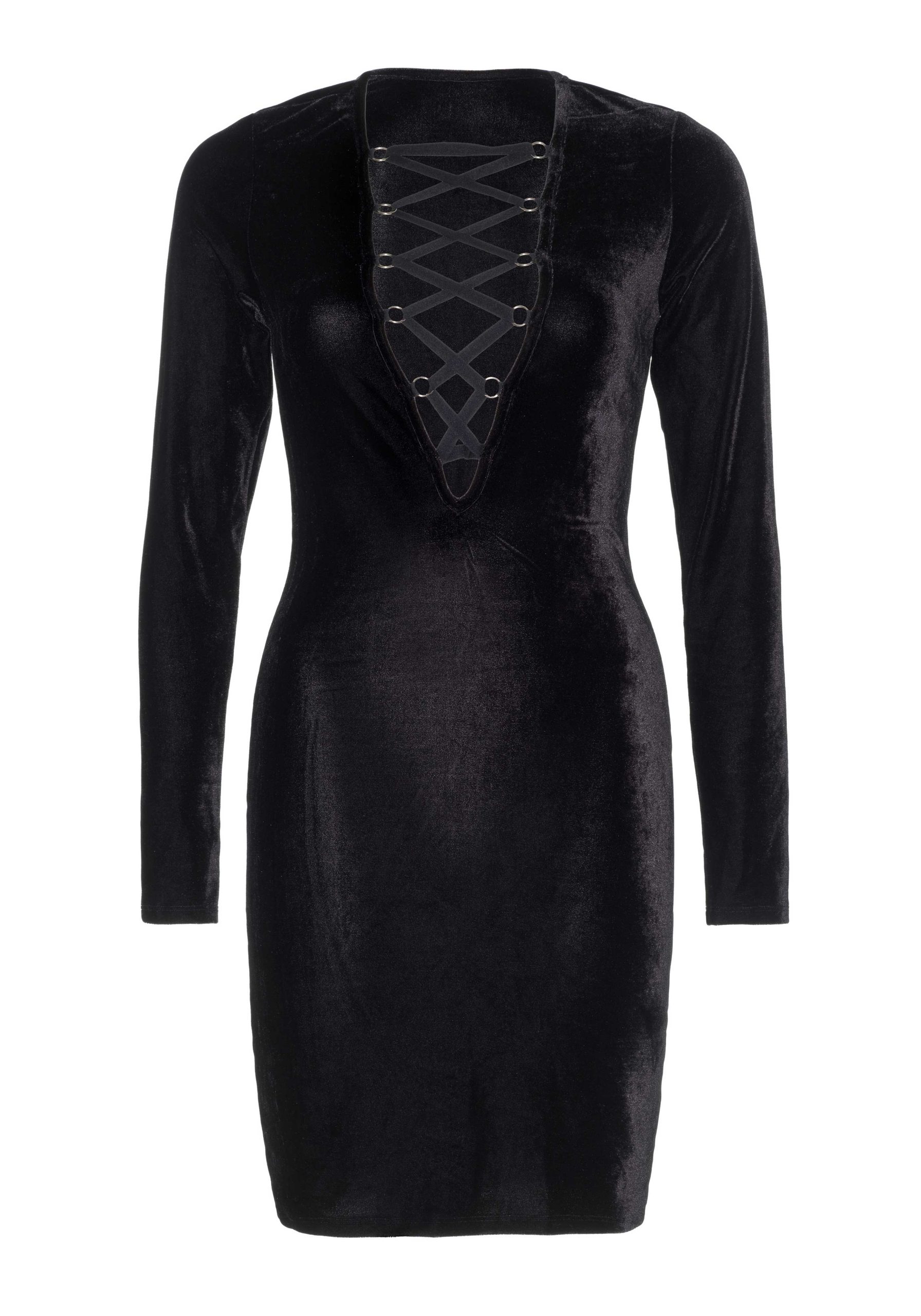 Leg Avenue Lingerie: abitino a maniche lunghe in velluto nero - immagine 4