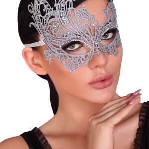 LivCo Corsetti Lingerie: maschera argentata con strass