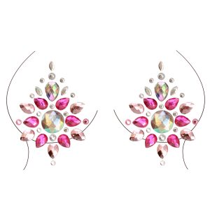 Leg Avenue Lingerie: adesivi copricapezzoli gioiello argento e rosa