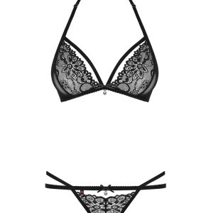Obsessive Lingerie: 838 completino intimo due pezzi nero