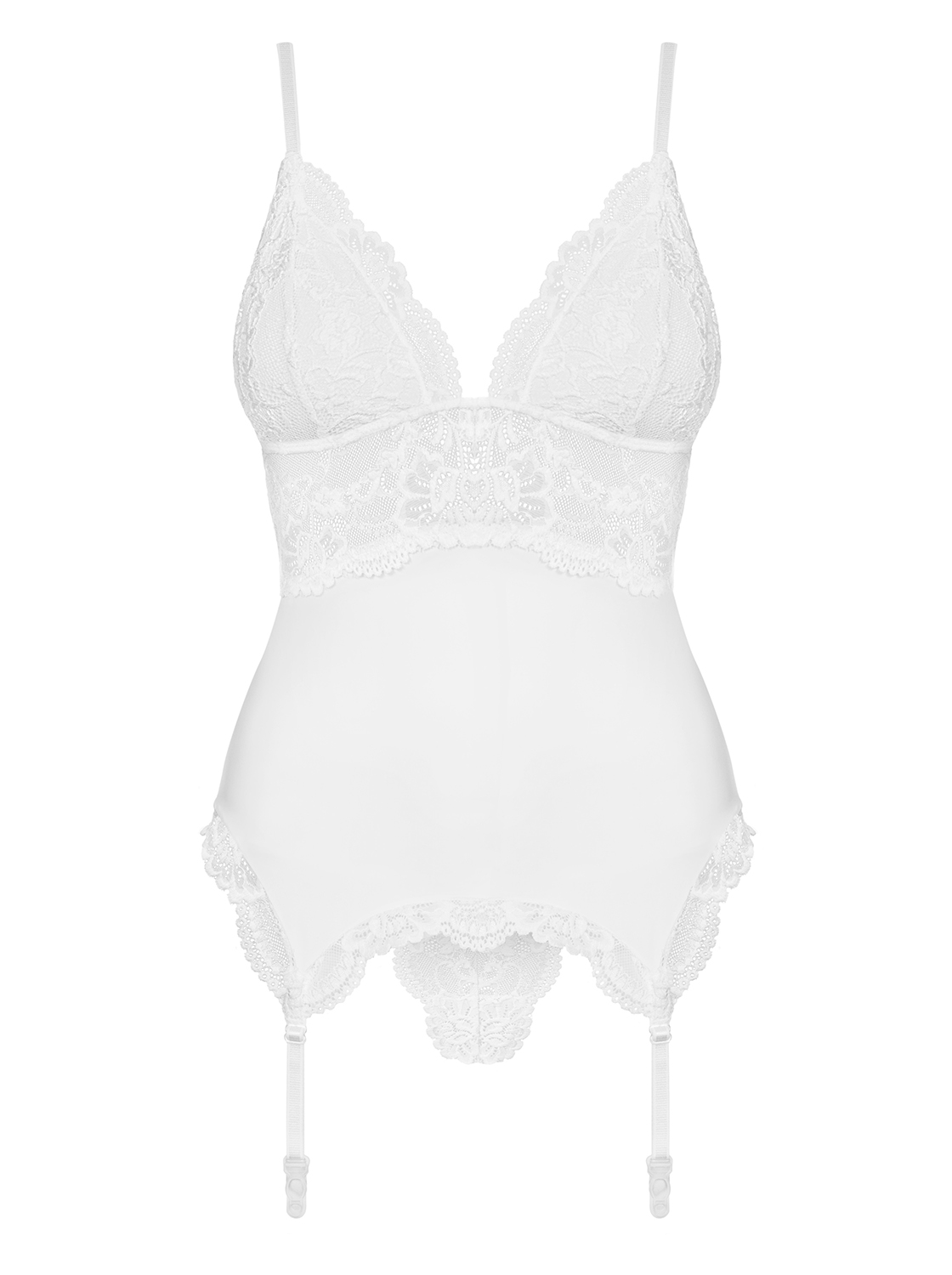 Obsessive Lingerie: 810 corsetto e perizoma bianco
