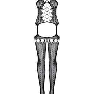 Obsessive Lingerie: G313 bodystocking nera aperta all’inguine