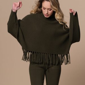 Maglia Con Frange Pepita