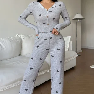 Pigiama Donna Design Cuori - Dolcezza Romantica