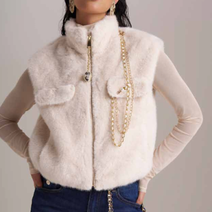 Gilet in eco fur con zip 4324168 – PHO Firenze