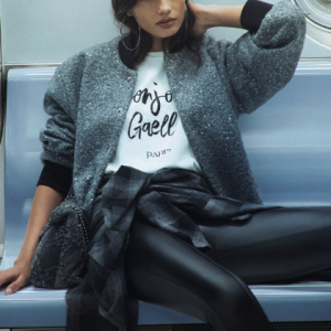 Bomber in maglia con paillettes – Gaelle Paris