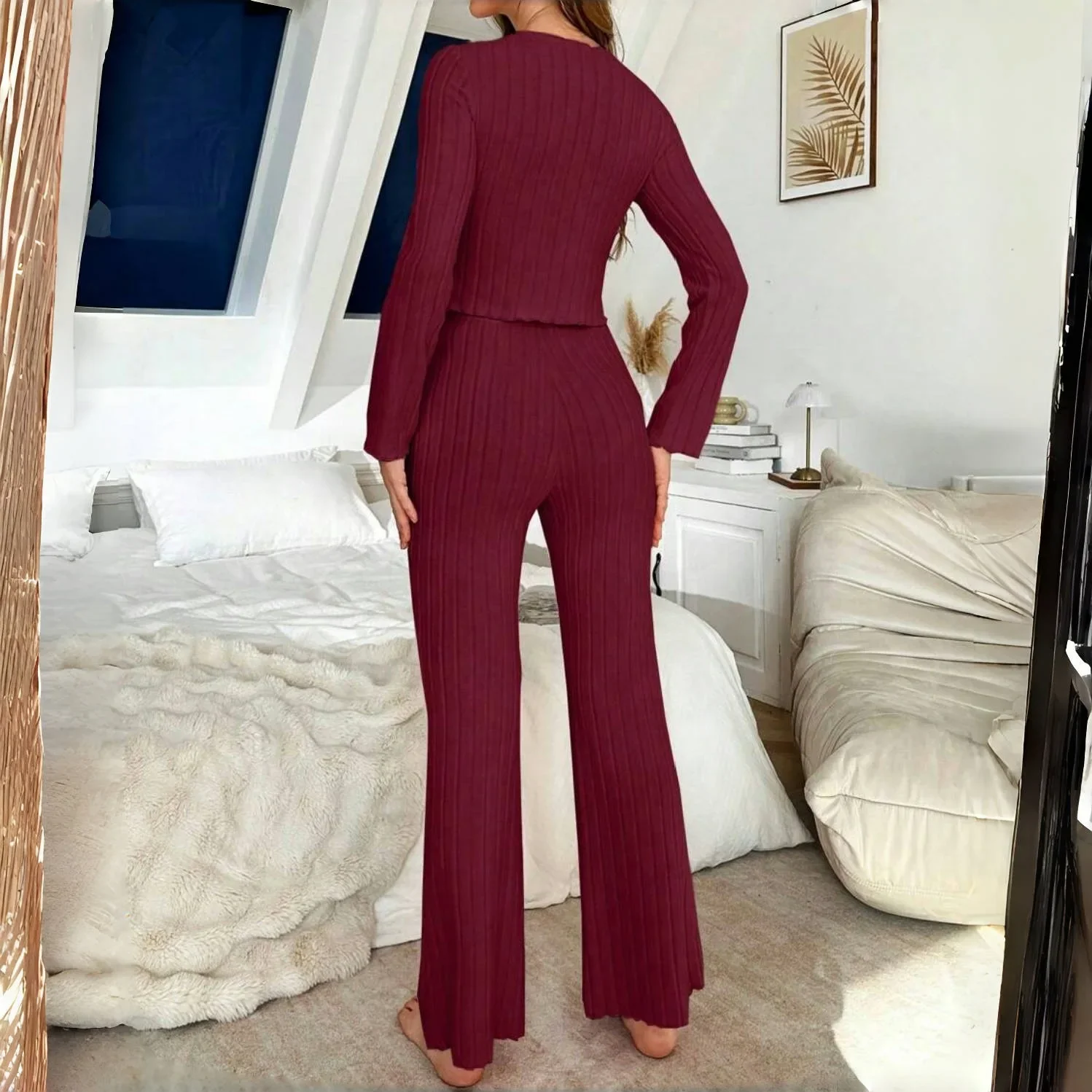 Pigiama Flanella Donna Manica Lunga - Eleganza Calda - immagine 5