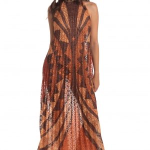 Abito Lungo Plissè Intreccio Africano Pin-Up Stars