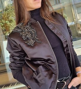 Bomber over con patch gioiello RF5286-T273A – Blugirl