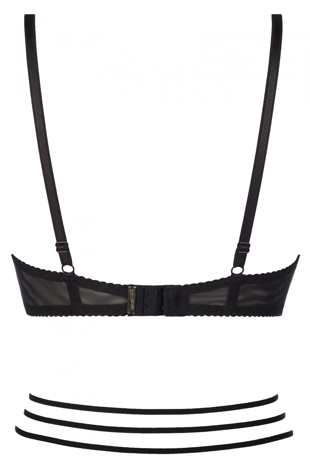 Axami Lingerie: reggiseno a mezza coppa in ecopelle imbottito con ferretto - immagine 5