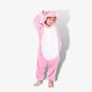 Pigiama Intero Bambina Maiale Rosa