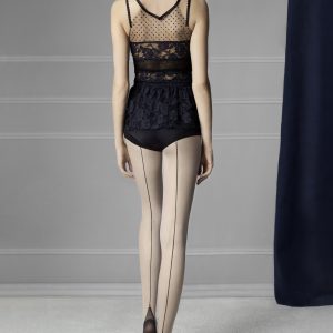 Collant 20 denari con riga dietro modello Sin